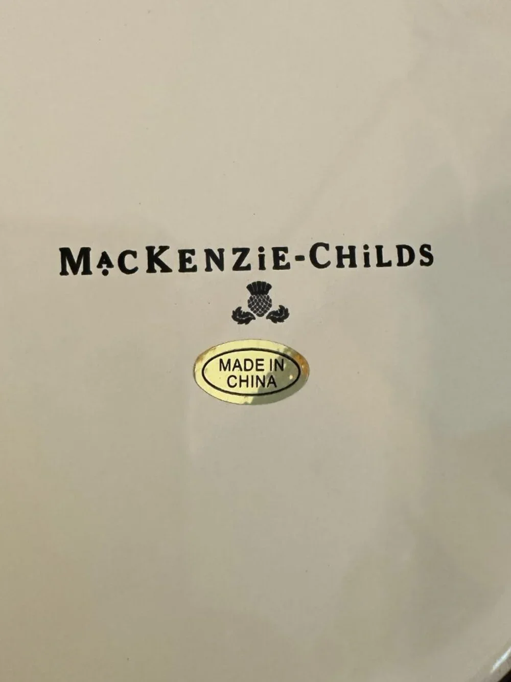 MacKenzie-Childs Courtly Check Enamel Vase With Green Ribbon 10